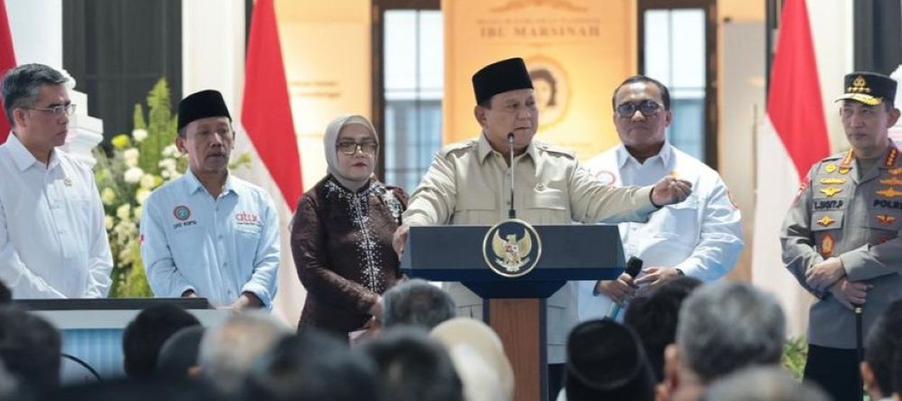 Presiden Prabowo Subianto meresmikan Museum Marsinah dan Rumah Singgah, di Kabupaten Nganjuk, Jawa Timur, Sabtu, 16 Mei 2026. (Foto: Dok/Istimewa/Bakom RI))