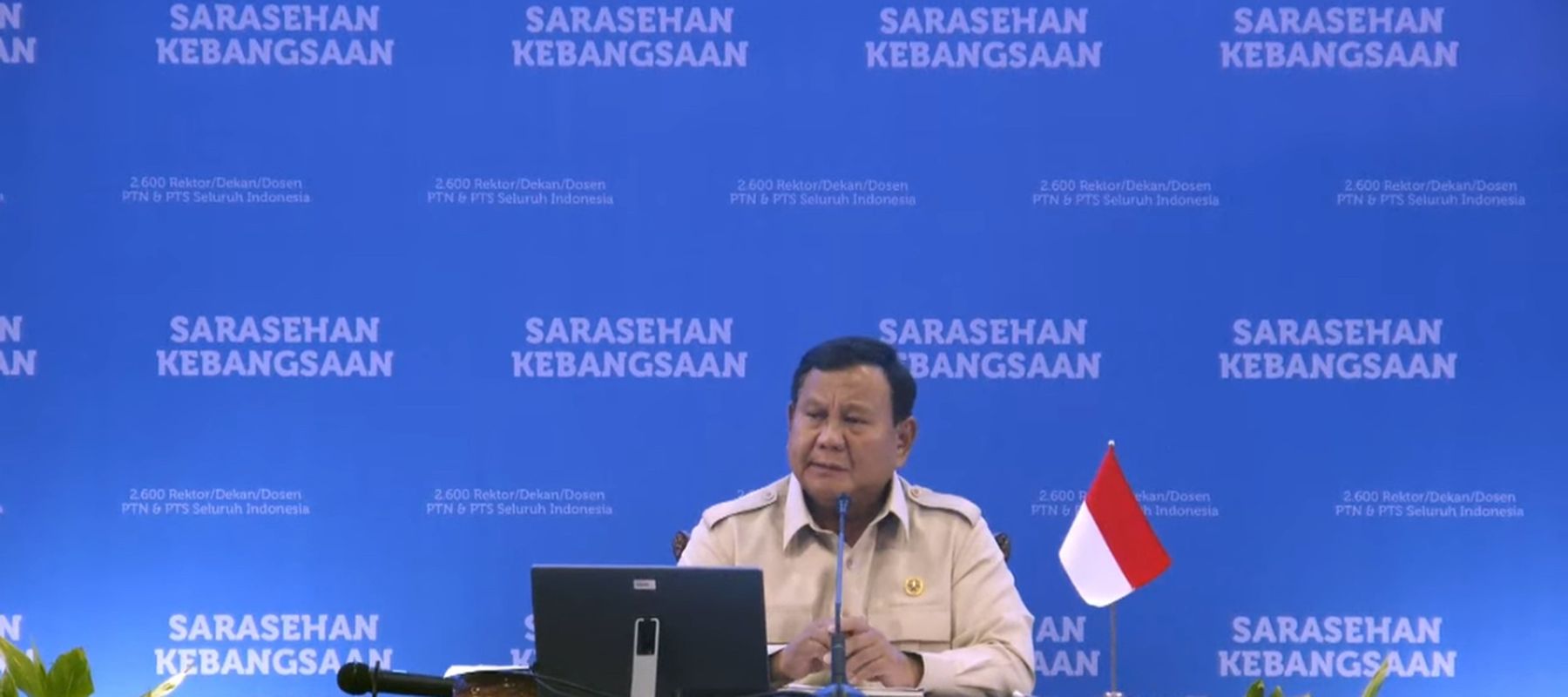 Prabowo Subianto di Penutupan Sarasehan Kebangsaan