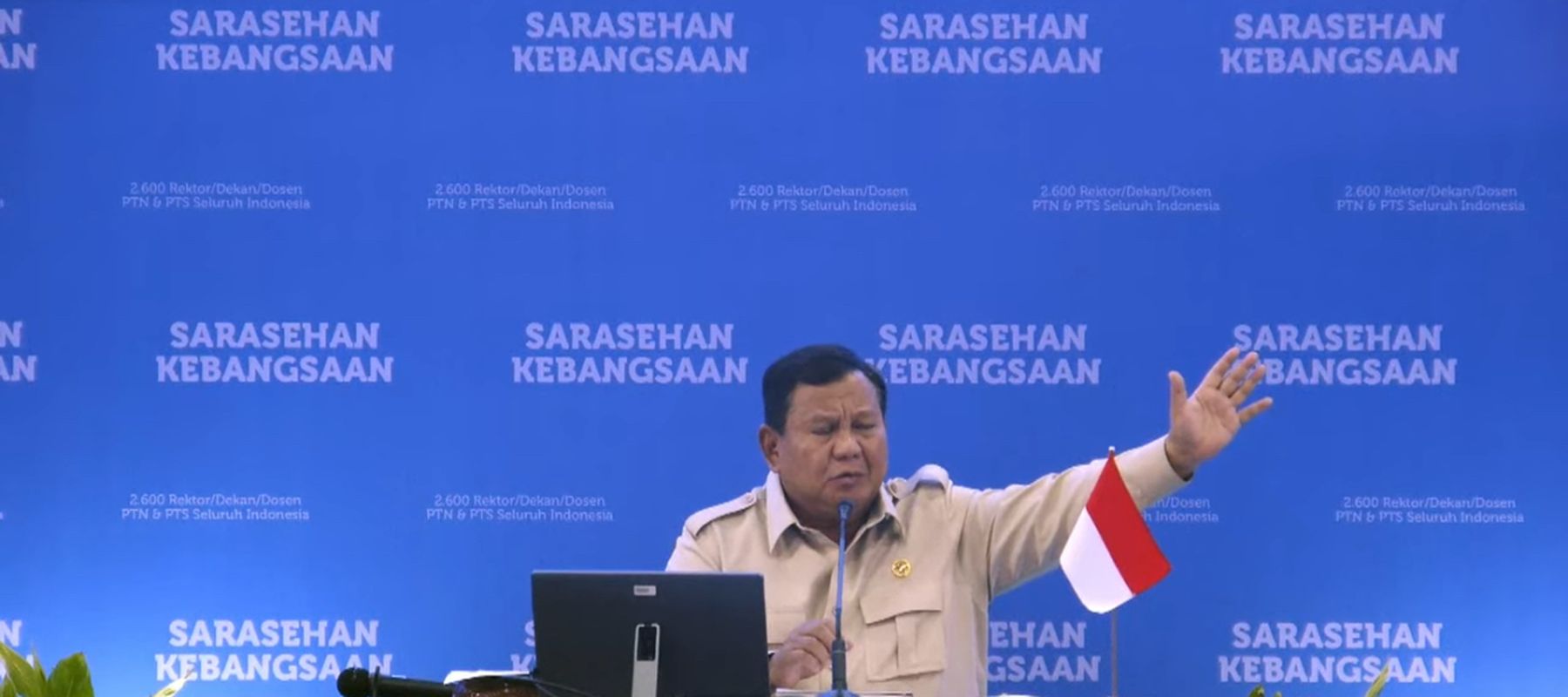 Prabowo Subianto di Penutupan Sarasehan Kebangsaan