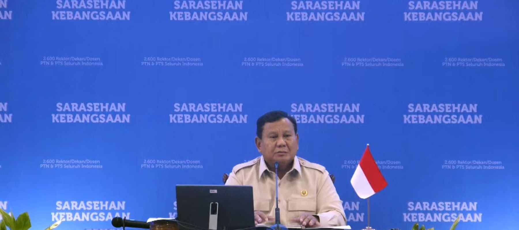 Prabowo Subianto di Penutupan Sarasehan Kebangsaan