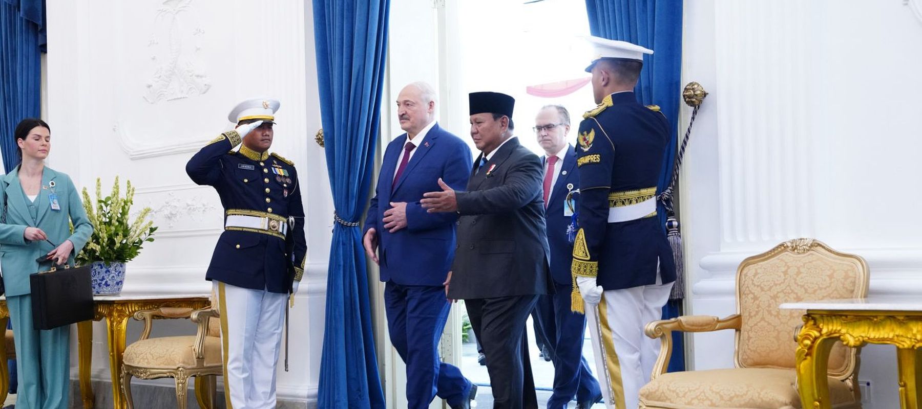 Presiden Prabowo Subianto dan Presiden Republik Belarus Aleksandr Lukashenko.