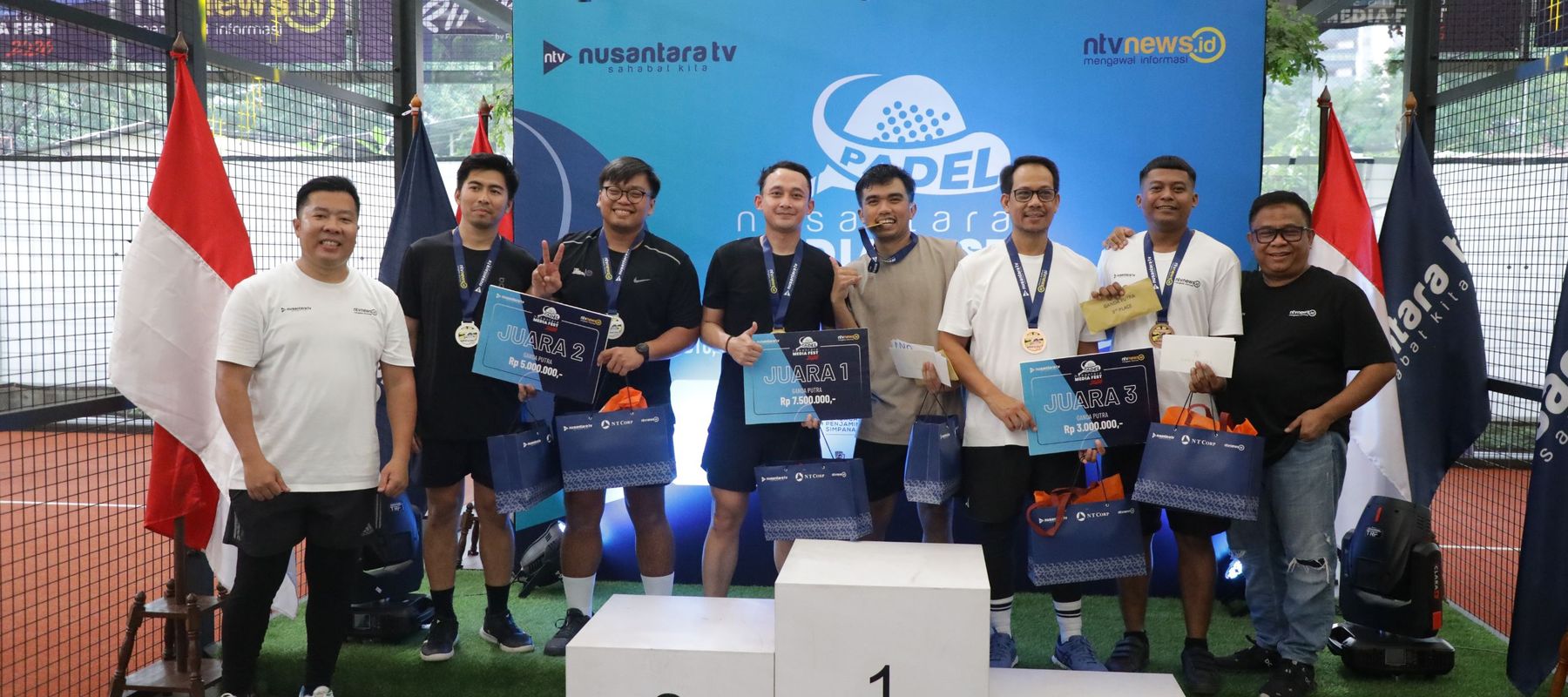 Para pemenang Nusantara Media Fest 2026 Padel Series.