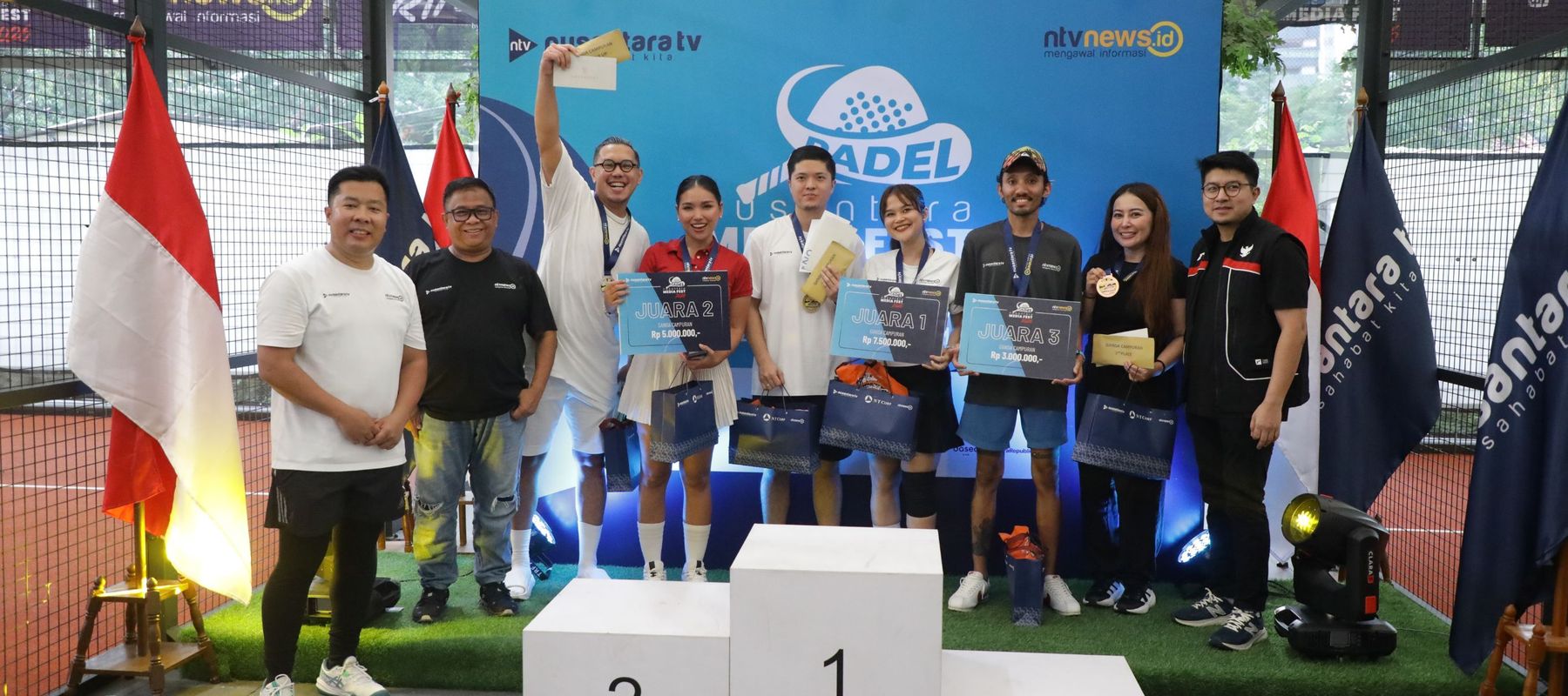 Para pemenang Nusantara Media Fest 2026 Padel Series.