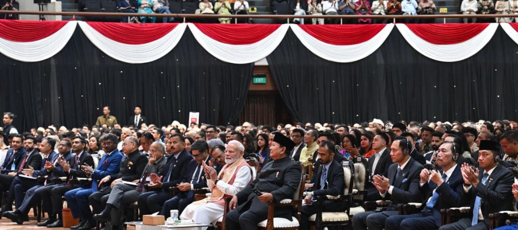 Presiden Republik Indonesia, Prabowo Subianto menghadiri acara Indian Community Reception yang digelar di Jakarta International Convention Center (JICC)