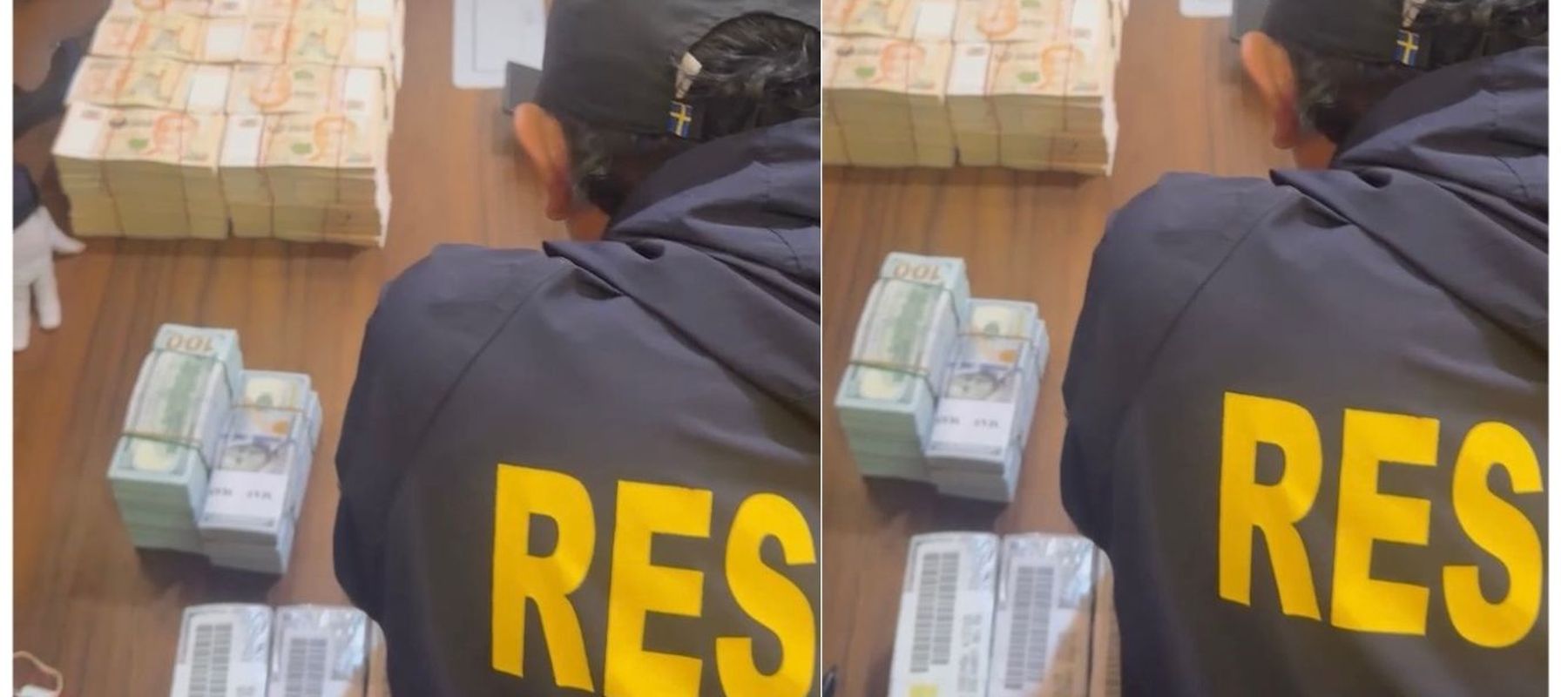 Dollar yang disita dari brankas di kafe de'Clan