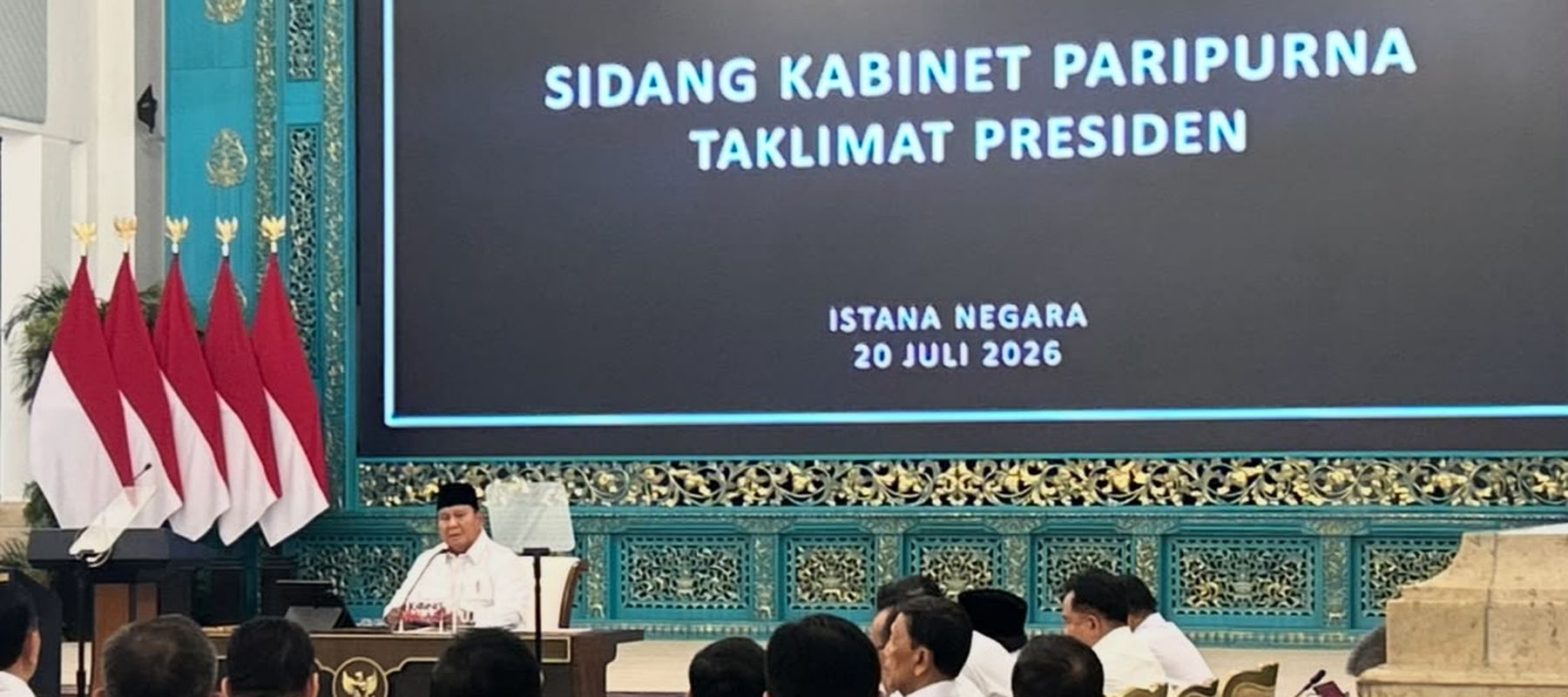 Prabowo Subianto Pimpin Sidang Kabinet Paripurna di Istana Negara