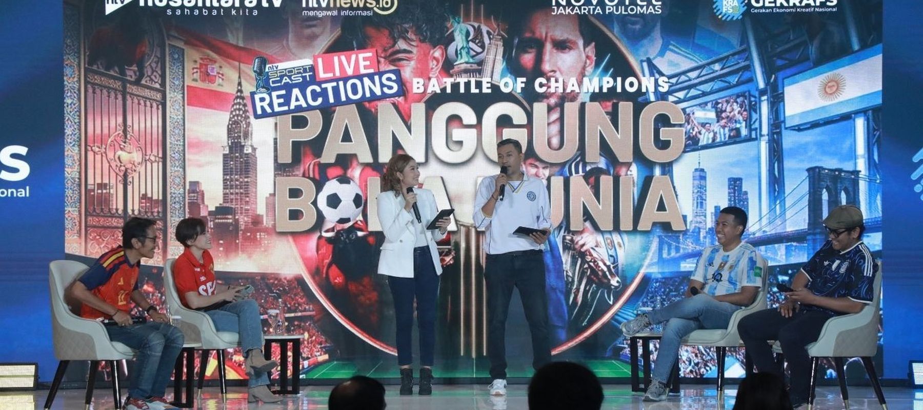 Nobar Panggung Bola Dunia di Nusantara TV