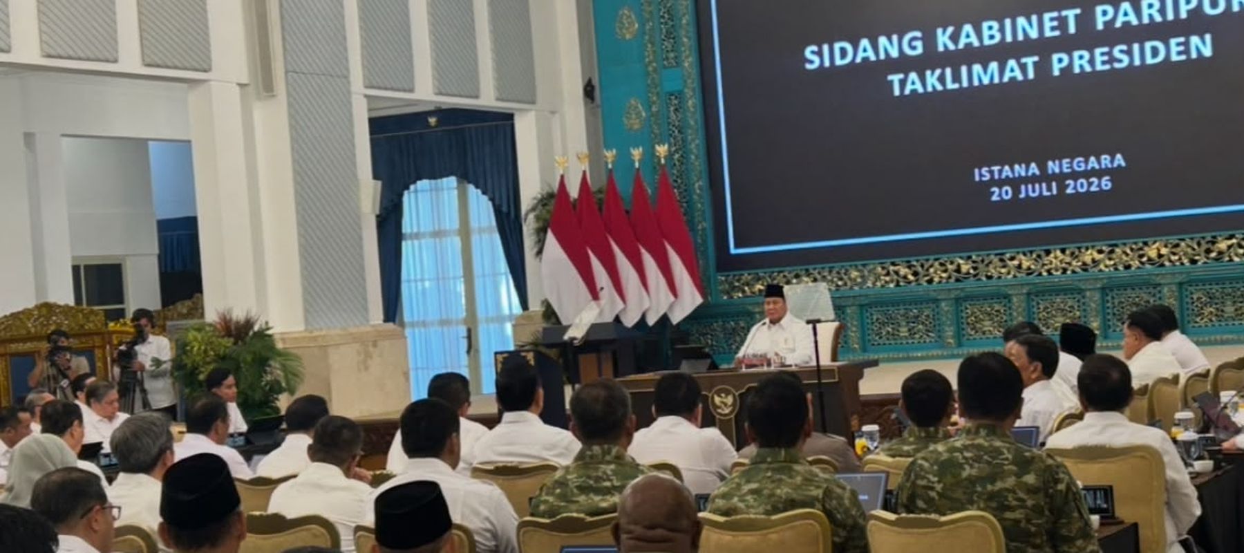 Prabowo Subianto Pimpin Sidang Kabinet Paripurna di Istana Negara