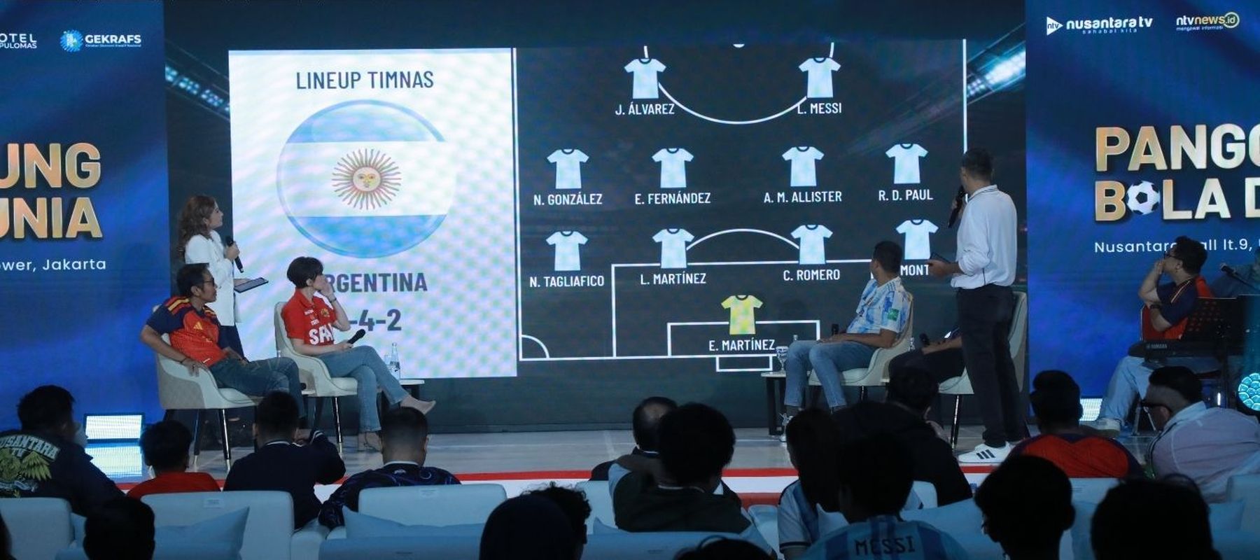 Nobar Panggung Bola Dunia di Nusantara TV