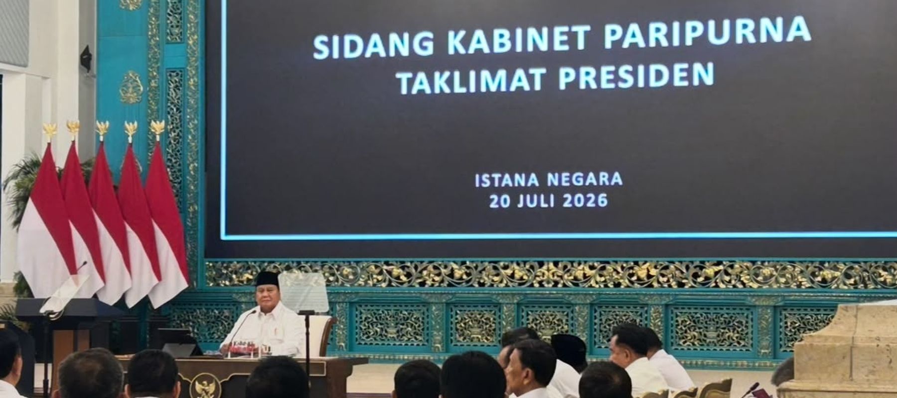Prabowo Subianto Pimpin Sidang Kabinet Paripurna di Istana Negara