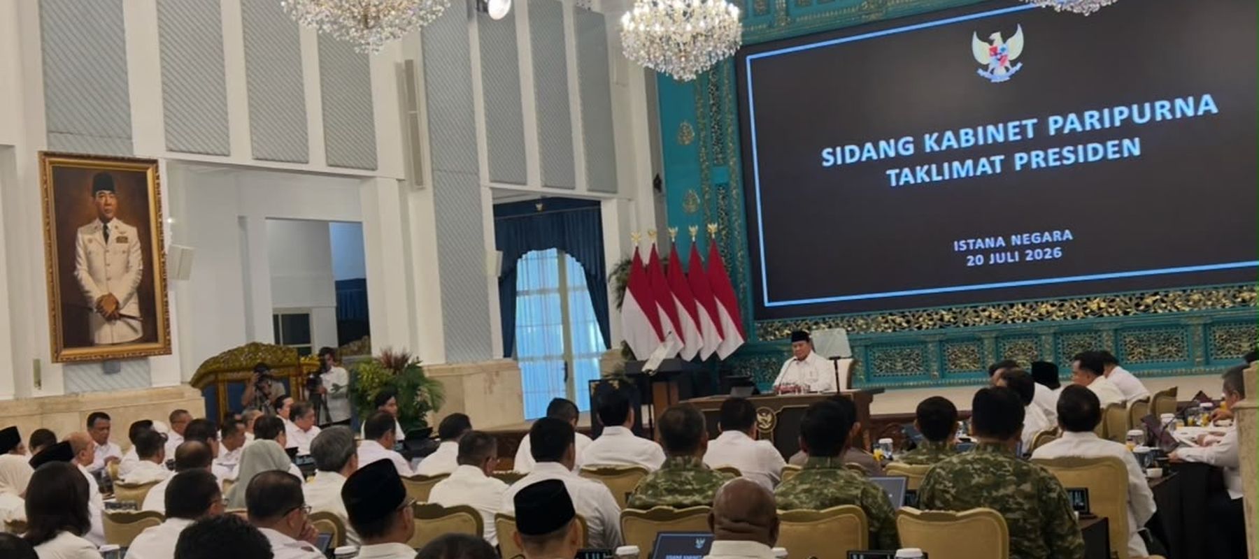 Prabowo Subianto Pimpin Sidang Kabinet Paripurna di Istana Negara