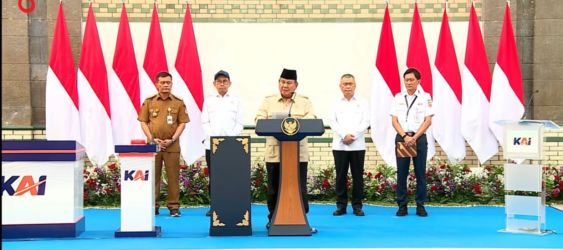 Prabowo Subianto dalam Peresmian Renovasi Cagar Budaya Stasiun Semarang Tawang