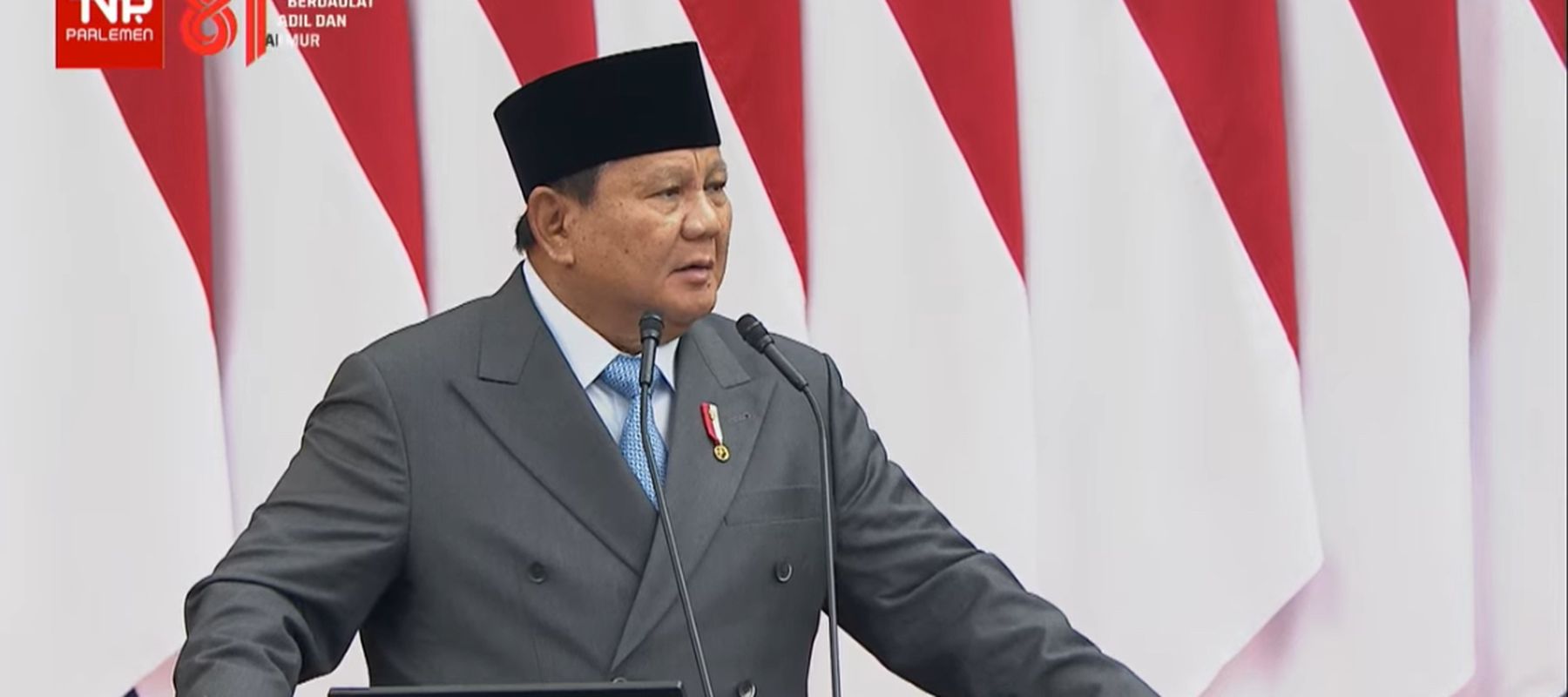Presiden Prabowo Subianto Saat Pidato
Kenegaraanndi Sidang Tahunan MPR 2026