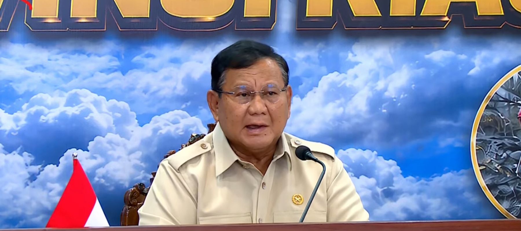 Prabowo Subianto rapat koordinasi Kebakaran Hutan (Karhutla)