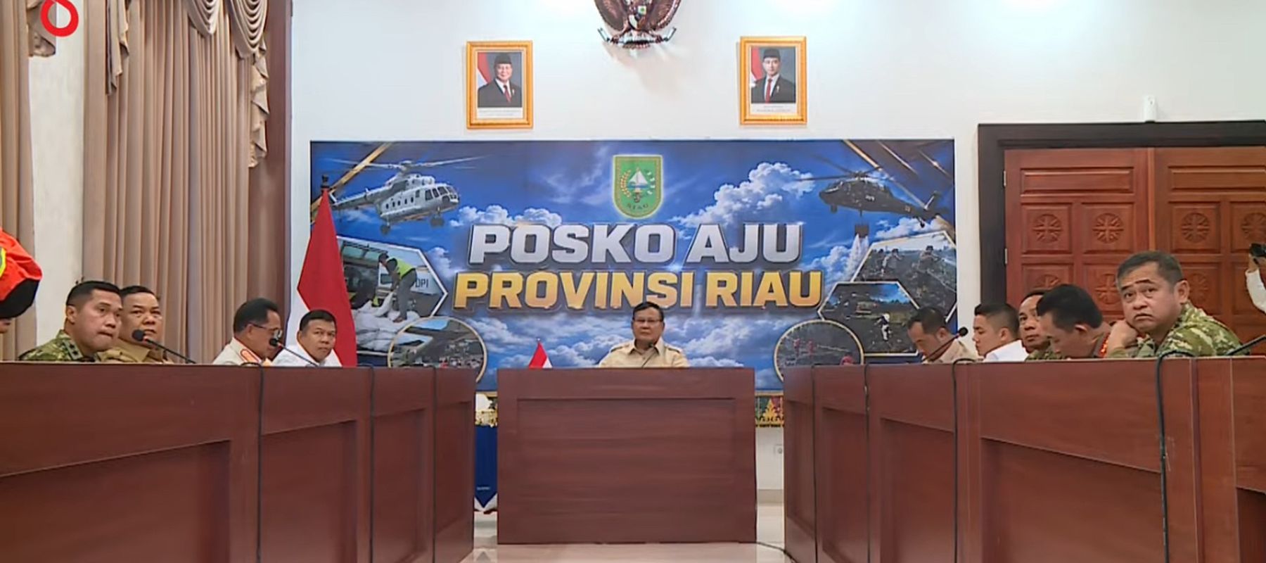 Prabowo Subianto rapat koordinasi Kebakaran Hutan (Karhutla)