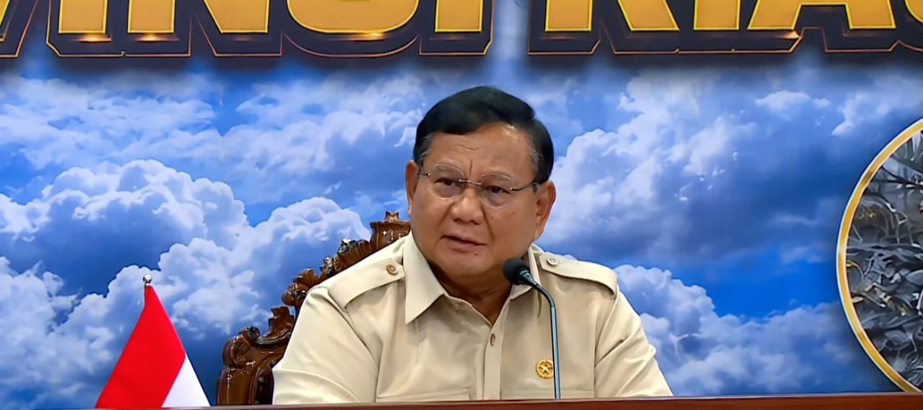 Prabowo Subianto rapat koordinasi Kebakaran Hutan (Karhutla)