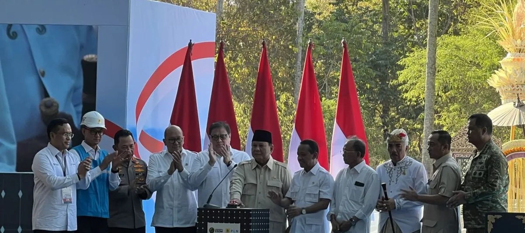 Launching dan Groundbreaking Program PLTS 100 GWp yang berlangsung di Gilimanuk, Bali, Selasa, 25 Agustus 2026.