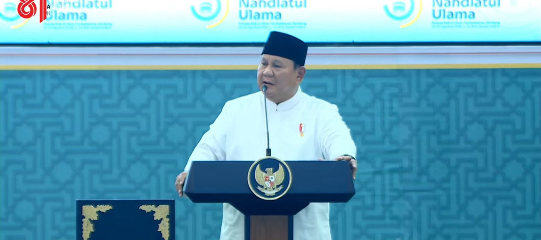 Prabowo Subianto di Pentupan Muktamar NU