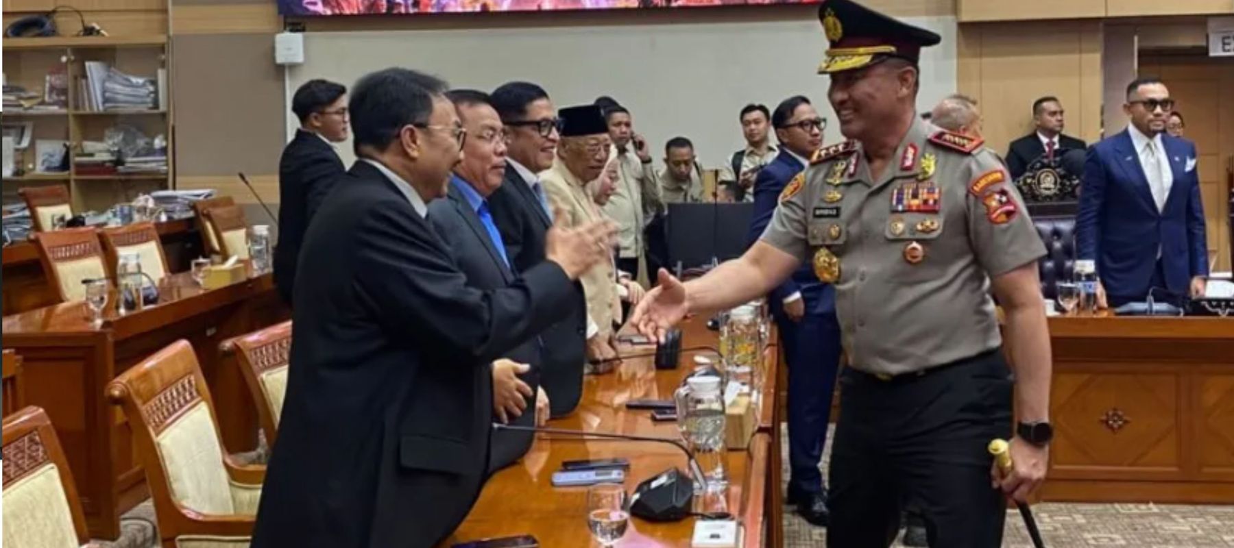 Komisaris Jenderal Polisi Suyudi Ario Seto menghadiri uji kelayakan dan kepatutan sebagai calon kapolri di Gedung DPR, Jakarta, Kamis (1/10/2026). (ANTARA/Fath Putra Mulya)