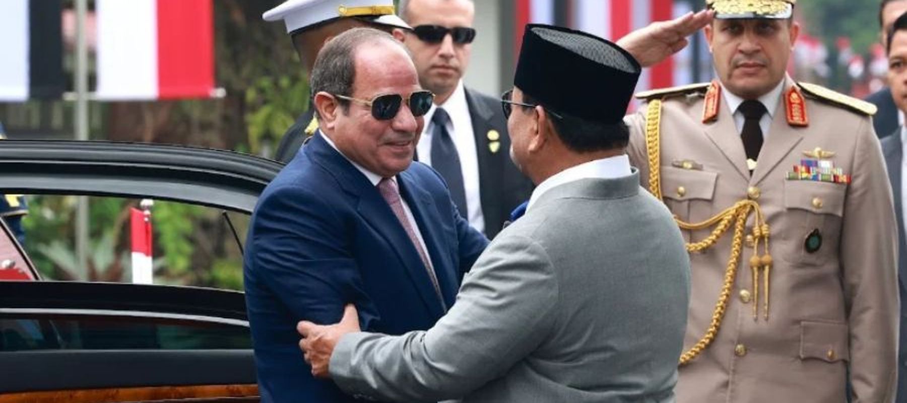 Prabowo Sambut Presiden Mesir El-Sisi di Istana Merdeka