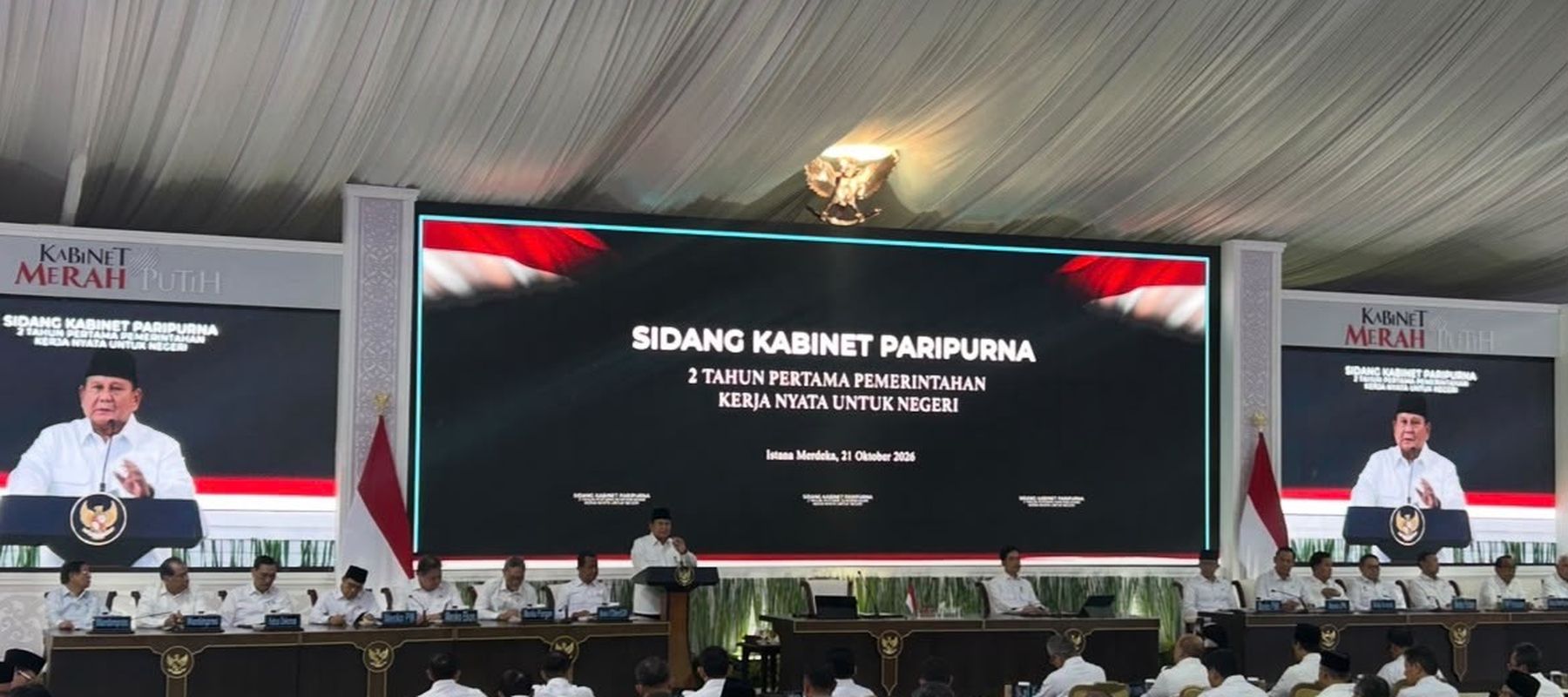 Prabowo Subianto dalam Sidang Kabinet Paripurna