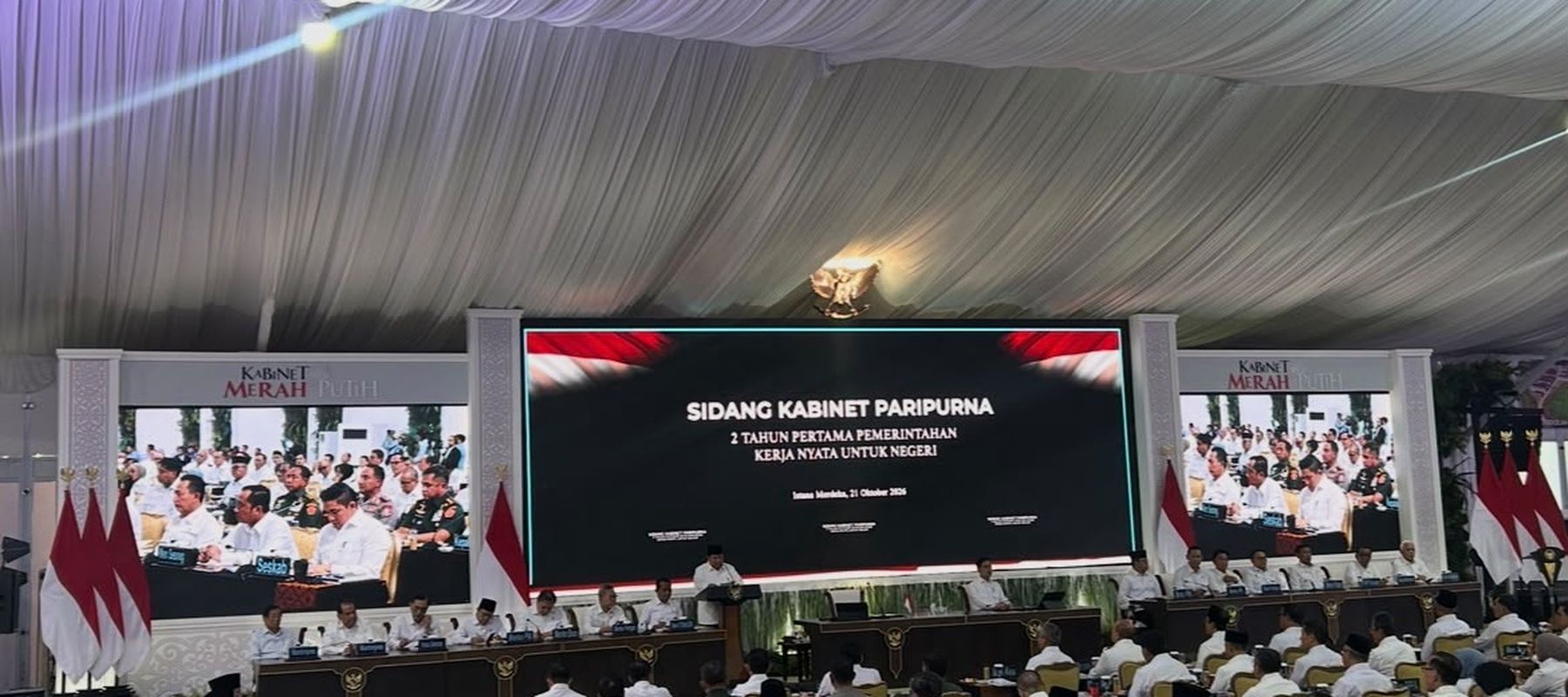 Prabowo Subianto dalam Sidang Kabinet Paripurna