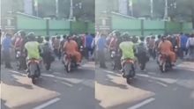 VIDEO: Mobil Hantam Sejumlah Motor saat Jemput Anak Sekolah di MTsN Bandar Lampung