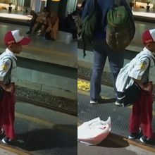 Viral Siswa SD Berangkat Pagi Buta dari Tangerang ke Klender Naik KRL untuk Sekolah