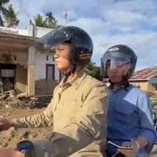 Gibran Naik Motor Trail Datangi Kabupaten Agam