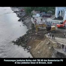 Medan–Banda Aceh Segera Kembali Terhubung, Pemerintah Kerja 24 Jam Bangun Dua Jembatan Bailey di Bireuen