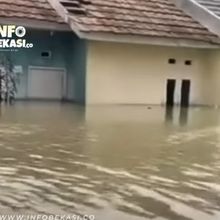 Ngeri Banget! Banjir Hantam Perumahan Grand Permata Residence 2 Tambun Sampai Seleher Orang Dewasa