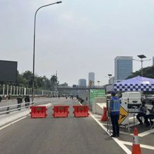 Ada Demo, Pintu Keluar Tol Slipi Arah Grogol Ditutup Sementara