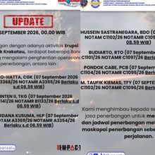 Dampak Erupsi Gunung Anak Krakatau, 7 Bandara di Wilayah Otban 1 Berhenti Operasional
