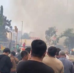 Markas Gegana di Jakarta Pusat Kebakaran Hebat, Asap Tebal Membumbung Tinggi