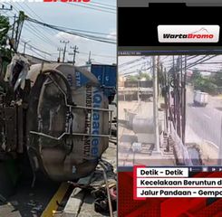Beredar Video Kecelakaan Beruntun Mengerikan di Jalur Pandaan-Gempol