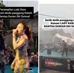 VIDEO: Detik-detik Panggung Roboh Saat Rara LIDA Manggung