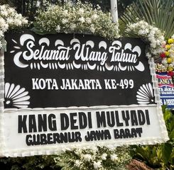 Kata Pemprov DKI Soal Dedi Mulyadi Kirim Karangan Bunga Hitam-Putih saat HUT Jakarta