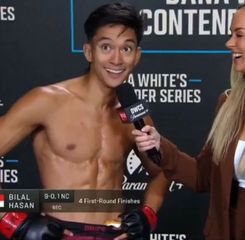 Tumbangkan Lawan 45 Detik di DWCS, Bilal Hasan Tembus Kontrak UFC
