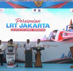 Tok! Prabowo Resmikan LRT Kelapa Gading-Manggarai