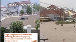 VIDEO: Ngerinya Banjir Mataram, Rumah-rumah Mewah Terendam Mobil Hanyut