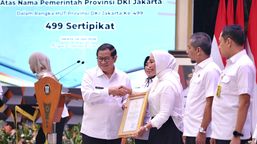 HUT Jakarta, Pemprov DKI Terima 499 Sertifikat Aset Senilai Rp22,2 Triliun dari ATR/BPN