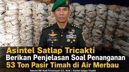 Asintel Satlap Tricakti Buka Suara Terkait Penanganan 53 Ton Pasir Timah di Air Merbau