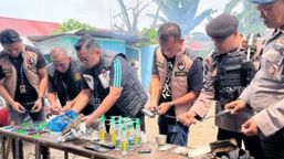 Polisi Sita Sepucuk Senjata Api Saat Penggerebekan Sarang Narkoba