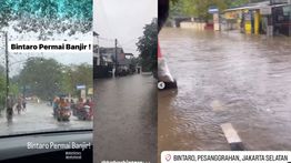Beberapa Ruas Jalan Bintaro Tergenang Banjir, Ini Titik Laporan Netizen