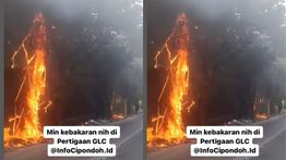 Geger! Kabel Listrik Terbakar Jadi Tontonan Warga di Cipondoh