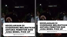 Pemotor Luka dan Kritis Usai Dihantam Mobil Pickup di Cianjur