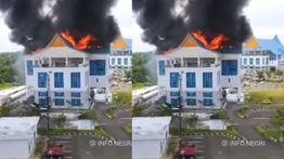 Kebakaran Mengerikan Gedung Dishub Pekanbaru, Api Berkobar Besar