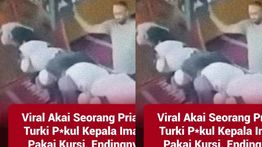 Seorang Pria Pukul Kepala Imam Salat, Jemaah Ngamuk Balas Pukul Pakai Kursi