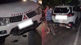 Pajero Tabrak Rush di Tubagus Angke, Mobil Rusak Parah