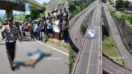 Detik-detik Seorang PNS Bunuh Diri dengan Melompat dari Jembatan Interchange Manado